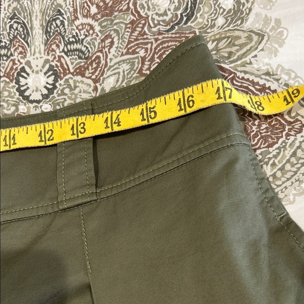 Rebecca Taylor Olive Green High-Rise Pleated Chinos - Picture 10 of 11